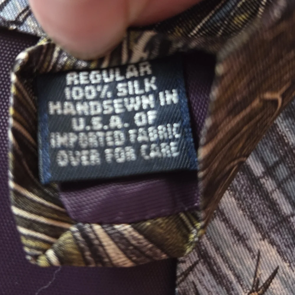 LANDS END Silk Tie Duck Hunting Scene Made In USA